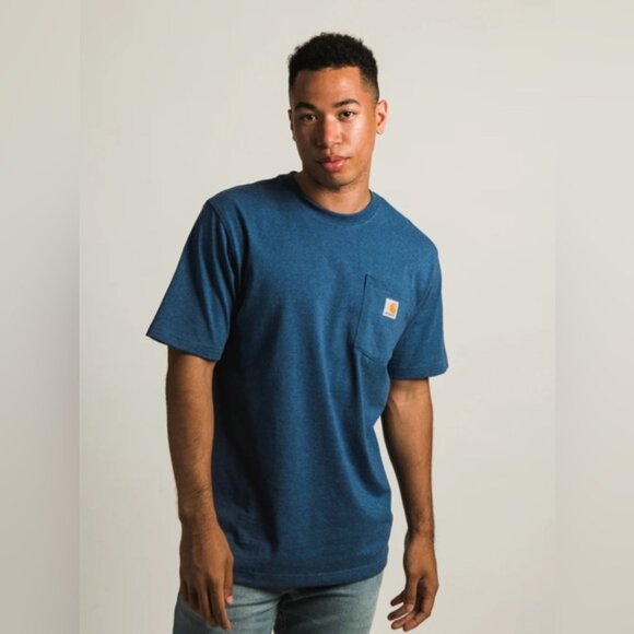 Carhartt Workwear Pocket T-Shirt Blue Shirt - Picture 2 of 7